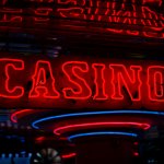 red Casino neon sign turned on