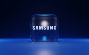 a blue cube with a white logo