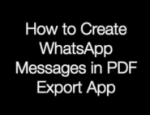 How to create PDF from randomly selected WhatsApp messages