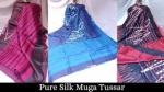 Elegant tussar Silk Saree.Get latest pure silk sarees online