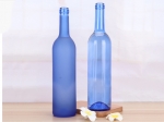 blue glass bottle