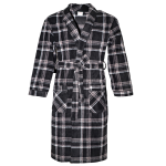 SaneShoppe Mens Dressing Gown Chequered Fleece Robe