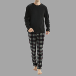 Men’s Long Sleeve Pyjama Set Luxury Thermal Fleece Pyjamas
