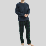Men’s Long Sleeve Pyjama Set Luxury Thermal Fleece Pyjamas