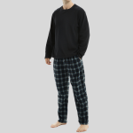 Men’s Long Sleeve Pyjama Set Luxury Thermal Fleece Pyjamas