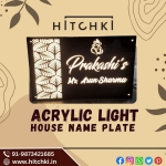 Hitchkis Acrylic Light Nameplate  A Perfect Home Decor