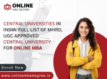 Online MBA Degree Course from India's Top University
