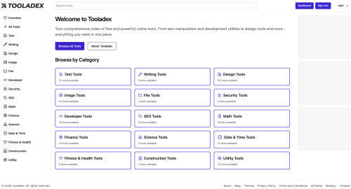 Tooladex | Your Ultimate Hub for Free Online Tools