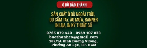 Sản xuất các loại ô dù, áo mưa, túi vải, in ấn quảng cáo