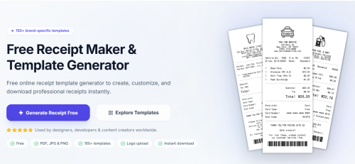 Create Custom Receipts Online - Free & Easy Generator