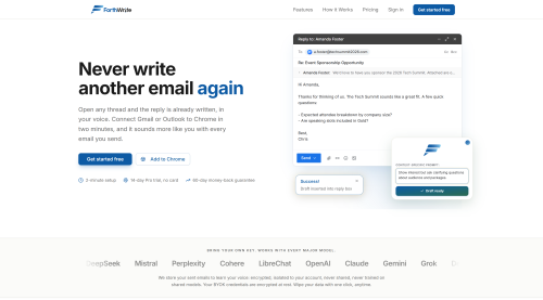 ForthWrite - Personalized AI Email Drafting Tool