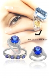 Buy Gemstone, Tanzanite, Sterling Silver & 14k Gold