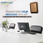 A New More Elegant Wooden Sign Holder from Wallpocket