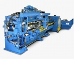 Rotating head cutoff machine