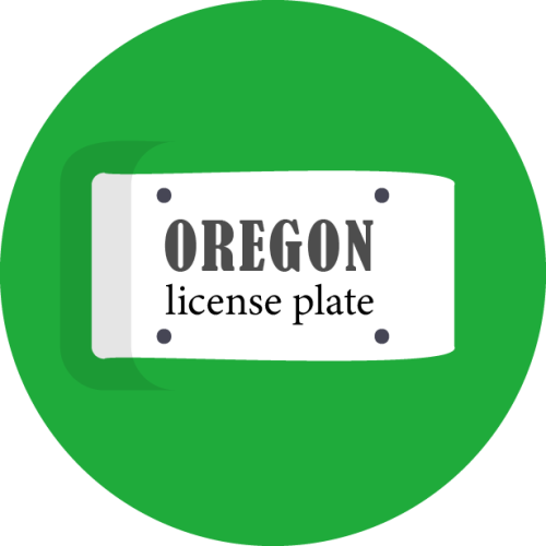 Oregon License Plate