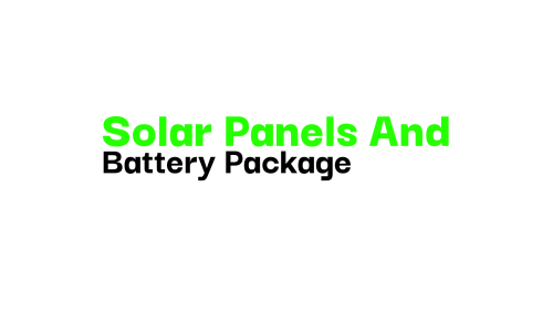 Solar Panels And Battery Package