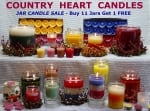 Country Heart Candles